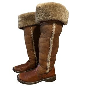 BORN - Brown and Tan Cozy Shearling Lined Winter Boots